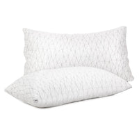 Giselle Bedding Set of 2 Rayon King Memory Foam Pillow Kings Warehouse