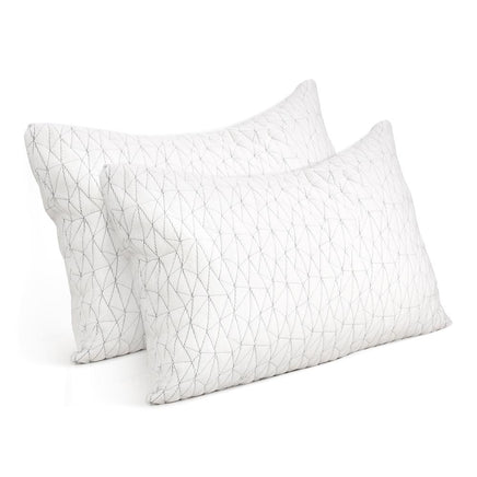 Giselle Bedding Set of 2 Rayon Single Memory Foam Pillow Kings Warehouse
