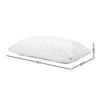 Giselle Bedding Set of 2 Rayon Single Memory Foam Pillow Kings Warehouse