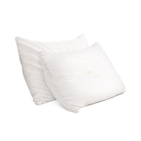 Giselle Bedding Set of 2 Single Bamboo Memory Foam Pillow Kings Warehouse