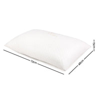 Giselle Bedding Set of 2 Single Bamboo Memory Foam Pillow Kings Warehouse