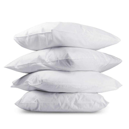 Giselle Bedding Set of 4 Medium & Firm Cotton Pillows Kings Warehouse
