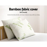 Giselle Hotel Pillow Bed Pillows 4 Pack Family Soft Medium Firm Bamboo Cover Kings Warehouse