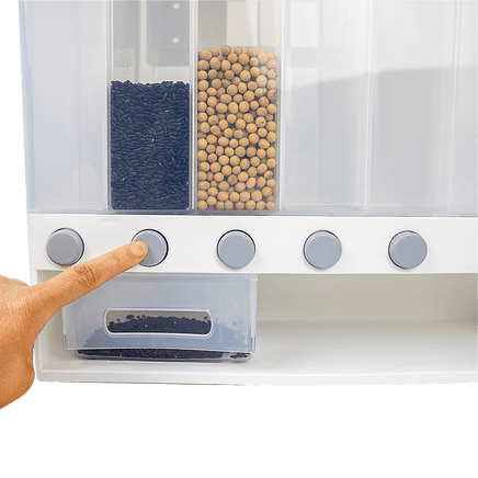 Grain Container Cereal Dispenser 10L Dry Food Rice Flour Storage Box Wall Kings Warehouse