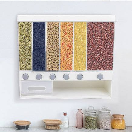 Grain Container Cereal Dispenser 10L Dry Food Rice Flour Storage Box Wall Kings Warehouse