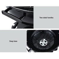 Grillz Charcoal BBQ Smoker Drill Outdoor Camping Patio Wood Barbeque Steel Oven Kings Warehouse