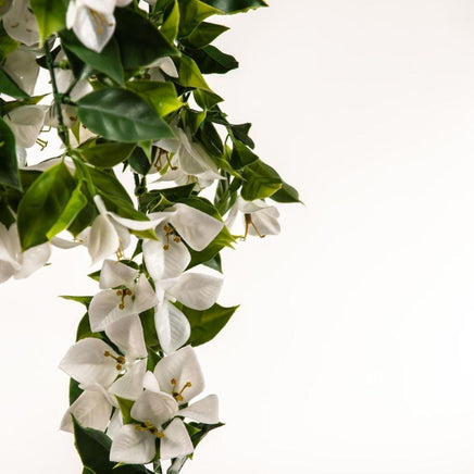 Hanging White Artificial Bougainvillea Plant UV Resistant 90cm Garden Kings Warehouse