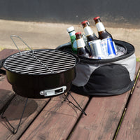 Havana Outdoors 2-IN-1 BBQ Grill Cooler Combo Set Outdoor Camping Picnic Kings Warehouse