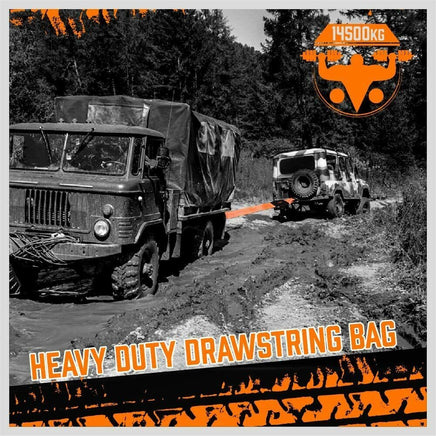 Heavy Duty 9.1M Recovery Tow Straps Snatch Kit - 32,000 LBS Break Strength with D-Ring Shackles for Off-Roading Recovery and Hauling Kings Warehouse