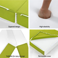 Home Bedding Foldable Mattress Folding Bed Mat Camping Trifold Single Green Kings Warehouse 