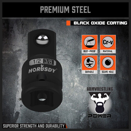 HORUSDY 5Pcs Impact Socket Adapter Set Socket Reducer 1/4 3/8 1/2 Inch Drive Kings Warehouse