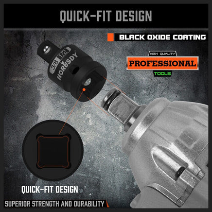 HORUSDY 5Pcs Impact Socket Adapter Set Socket Reducer 1/4 3/8 1/2 Inch Drive Kings Warehouse