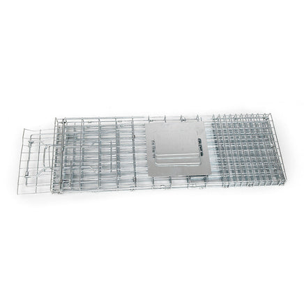 Humane Animal Trap Cage 150 x 50 x 53cm - Silver Pet Care > Pest Control Kings Warehouse