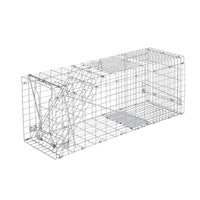 Humane Animal Trap Cage 66 x 23 x 25cm - Silver Farm Supplies Kings Warehouse