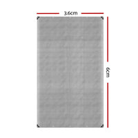 Instahut 3.6x6m Tarp Camping Tarps Poly Tarpaulin Heavy Duty Cover 180gsm Silver Others Kings Warehouse