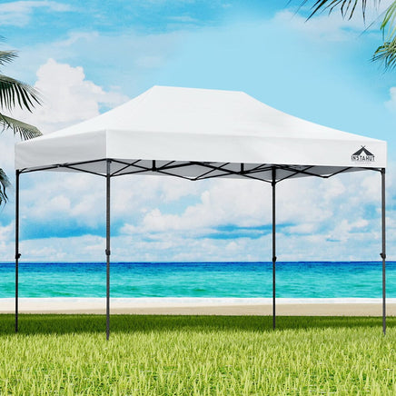 Instahut Gazebo Pop Up Marquee 3x4.5 Outdoor Wedding Gazebos Base Pod Kit White Kings Warehouse