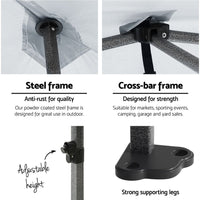 Instahut Gazebo Pop Up Marquee 3x4.5 Outdoor Wedding Gazebos Base Pod Kit White Kings Warehouse