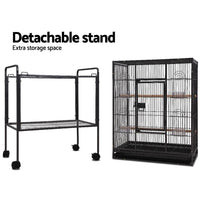 i.Pet Bird Cage Pet Cages Aviary 144CM Large Travel Stand Budgie Parrot Toys Bird Kings Warehouse