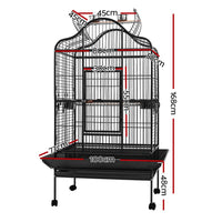 i.Pet Bird Cage Pet Cages Aviary 168CM Large Travel Stand Budgie Parrot Toys Bird Kings Warehouse