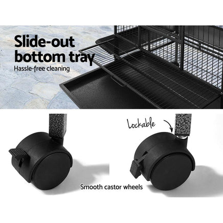 i.Pet Bird Cage Pet Cages Aviary 168CM Large Travel Stand Budgie Parrot Toys Bird Kings Warehouse