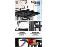 i.Pet Bird Cage Pet Cages Aviary 173CM Large Travel Stand Budgie Parrot Toys bird Kings Warehouse