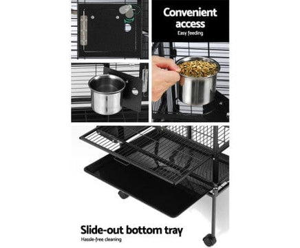 i.Pet Bird Cage Pet Cages Aviary 173CM Large Travel Stand Budgie Parrot Toys bird Kings Warehouse