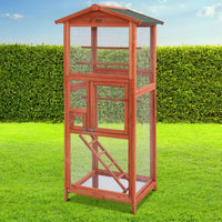 i.Pet Bird Cage Wooden Pet Cages Aviary Large Carrier Travel Canary Cockatoo Parrot XL Coops & Hutches Kings Warehouse