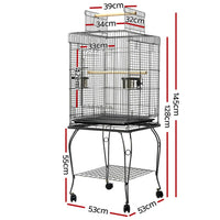 i.Pet Large Bird Cage with Perch - Black Bird Kings Warehouse