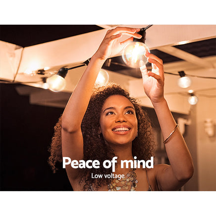 Jingle Jollys 77m LED Festoon Lights Sting Lighting Kits Wedding Outdoor Party Kings Warehouse