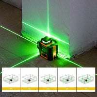 KAIWEETS KT360A Green Laser Level 3 X 360° Rotary Self Leveling with 1 Rechargeable Battery KingsWarehouse