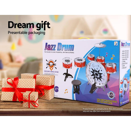 Keezi 11 Piece Kids Drum Set Kings Warehouse