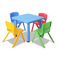 Keezi 5 Piece Kids Table and Chair Set - Blue Kings Warehouse 