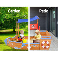Keezi Boat Sand Pit With Canopy Kings Warehouse 
