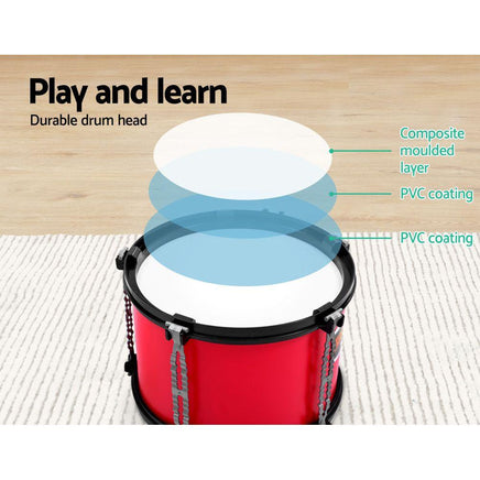 Keezi Kids 7 Drum Set Junior Drums Kit Musical Play Toys Childrens Mini Big Band Kings Warehouse
