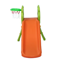 Keezi Kids Slide Basketball Hoop Activity Center Outdoor Toddler Play Set Orange Toys Kings Warehouse