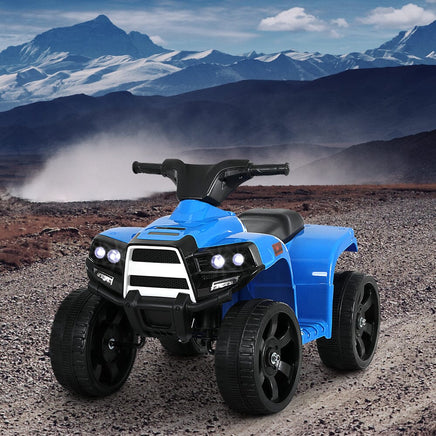 Kids Ride On ATV Quad Motorbike Car 4 Wheeler Electric Toys Battery Blue Kings Warehouse