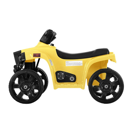 Kids Ride On ATV Quad Motorbike Car 4 Wheeler Electric Toys Battery Yellow Kings Warehouse