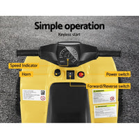 Kids Ride On ATV Quad Motorbike Car 4 Wheeler Electric Toys Battery Yellow Kings Warehouse