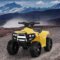 Kids Ride On ATV Quad Motorbike Car 4 Wheeler Electric Toys Battery Yellow Kings Warehouse