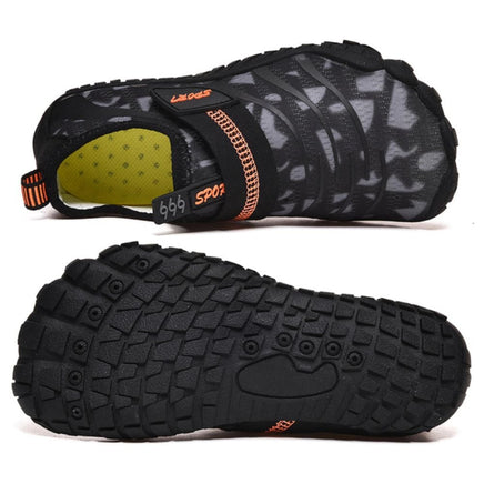 Kids Water Shoes Barefoot Quick Dry Aqua Sports Shoes Boys Girls (Pattern Printed) - Black Size Bigkid US5.5 = EU37 Kings Warehouse