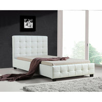 King Single PU Leather Deluxe Bed Frame White Kings Warehouse
