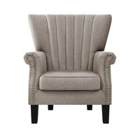 Kings Armchair Lounge Chair Accent Chairs Armchairs Fabric Single Sofa Beige Kings Warehouse 