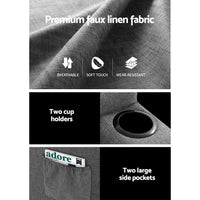 Kings Recliner Chair Electric Massage Chair Fabric Lounge Sofa Heated Grey Kings Warehouse