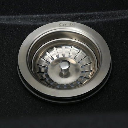 Kitchen Sink 80X48CM Granite Stone Kitchen Sinks in Black Kings Warehouse