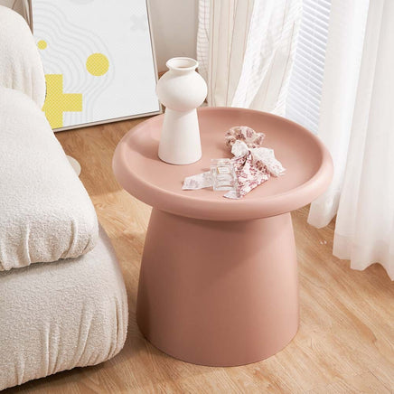 KW Coffee Table Mushroom Nordic Round Small Side Table 50CM Pink living room Kings Warehouse