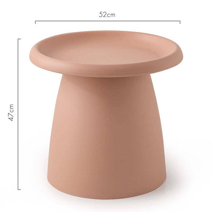 KW Coffee Table Mushroom Nordic Round Small Side Table 50CM Pink living room Kings Warehouse
