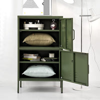 KW Double Storage Cabinet Shelf Organizer Bedroom Green Kings Warehouse 