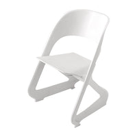 KW Set of 4 Dining Chairs Office Cafe Lounge Seat Stackable Plastic Leisure Chairs White