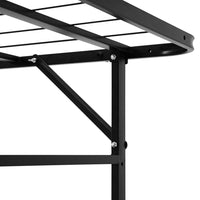 KWFolding Bed Frame Metal Bed Base King Single Size Portable Black Kings Warehouse 