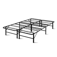 KWFolding Double Metal Bed Frame - Black Furniture > Bedroom Kings Warehouse 